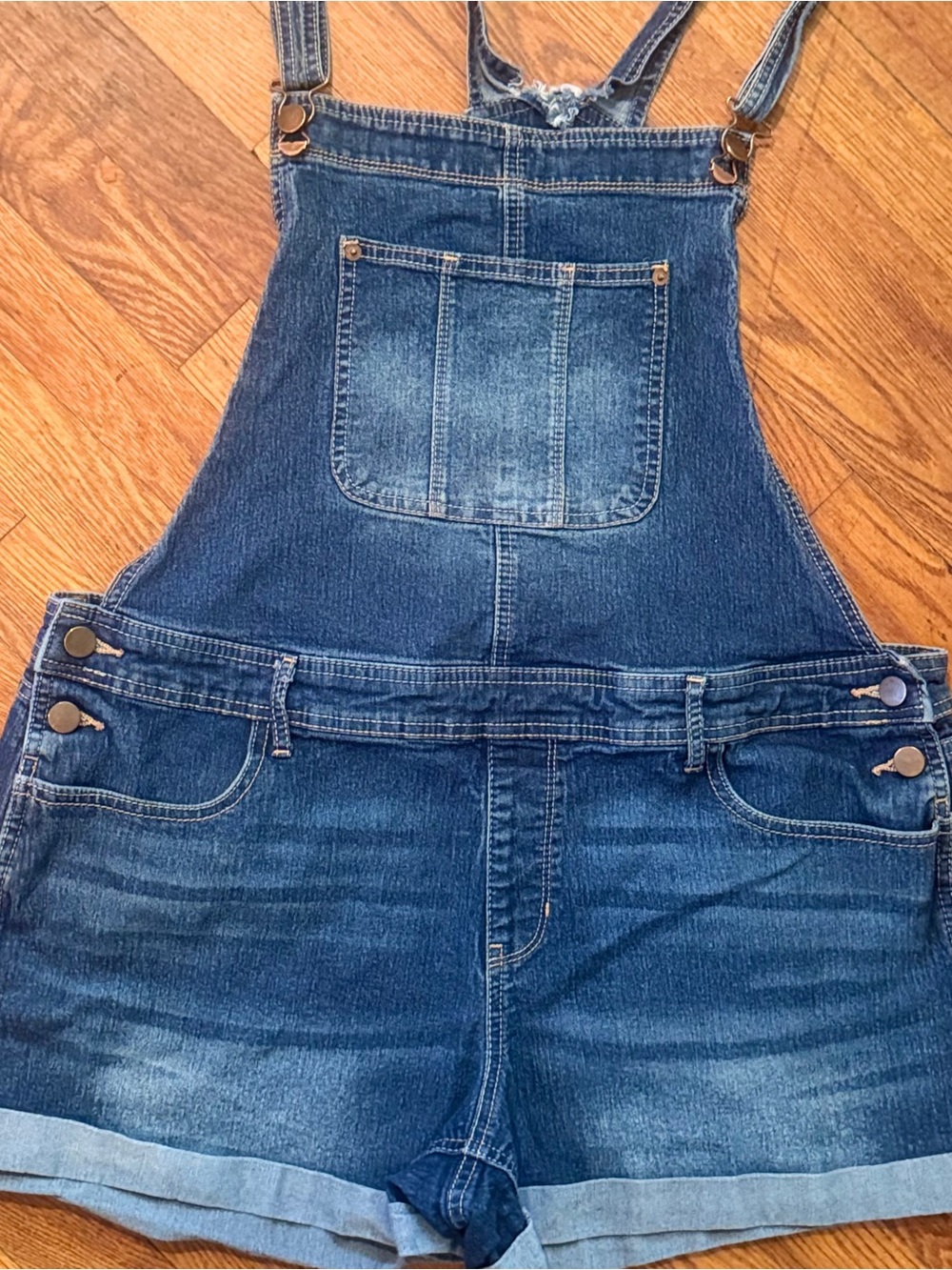 NOBO Men’s Dark Blue Denim Short Overalls